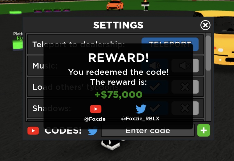 car dealership tycoon codes 2024 august