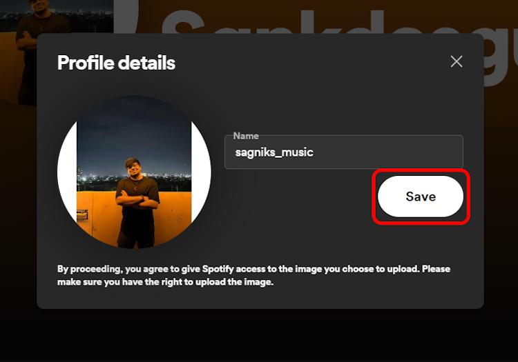 Changing and saving Spotify display name on desktop app