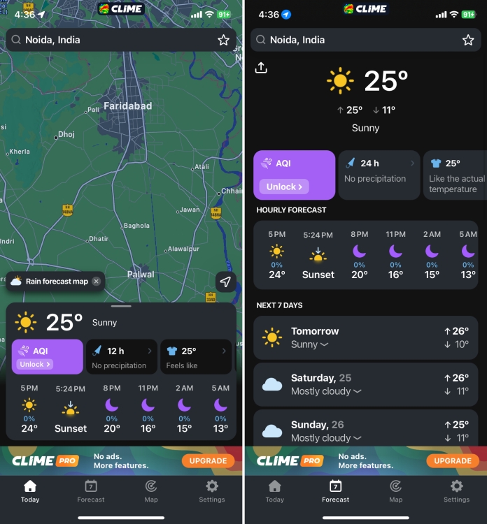 Clime Radar Weather App for iPhone