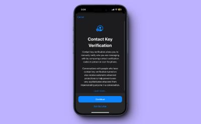Contact Key Verification iPhone