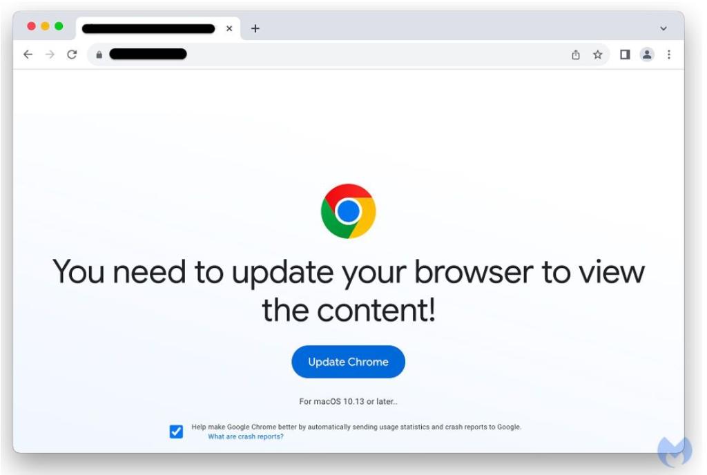 Fake Chrome Updates on Mac to inject AMOS