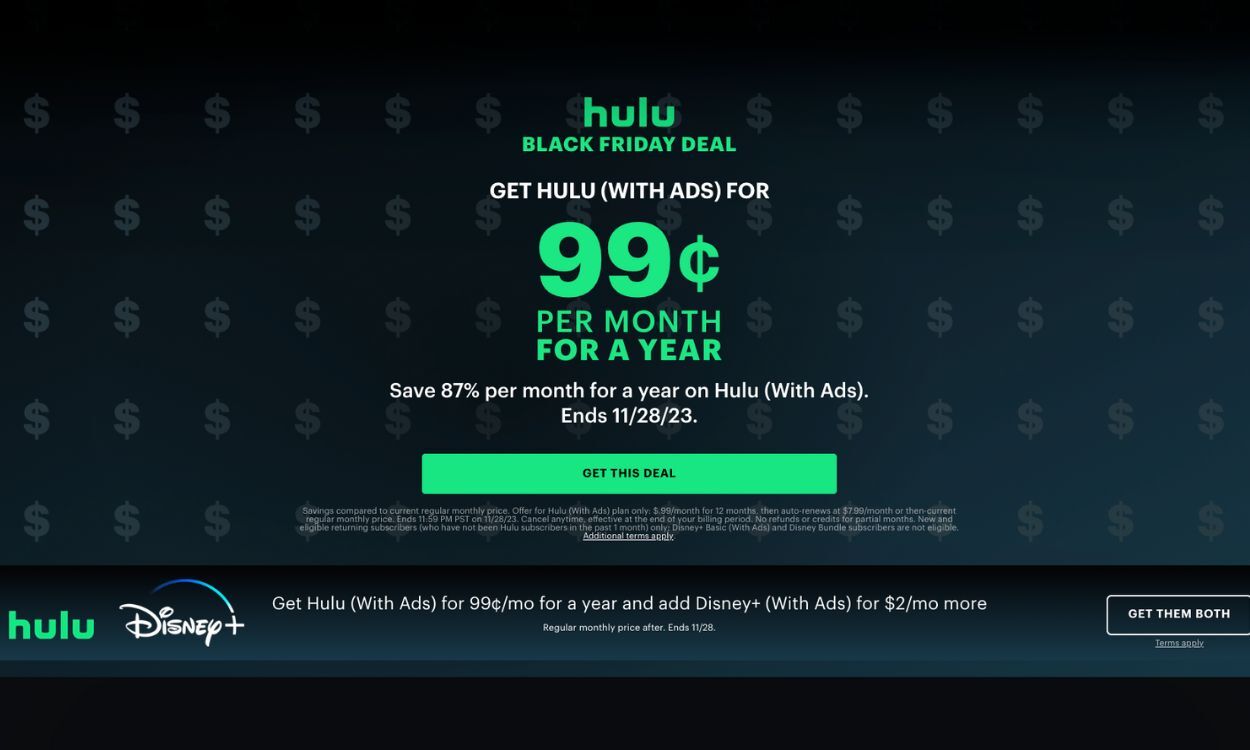 Hulu Black Friday Deal 2023 (Get 87% Off) | Beebom