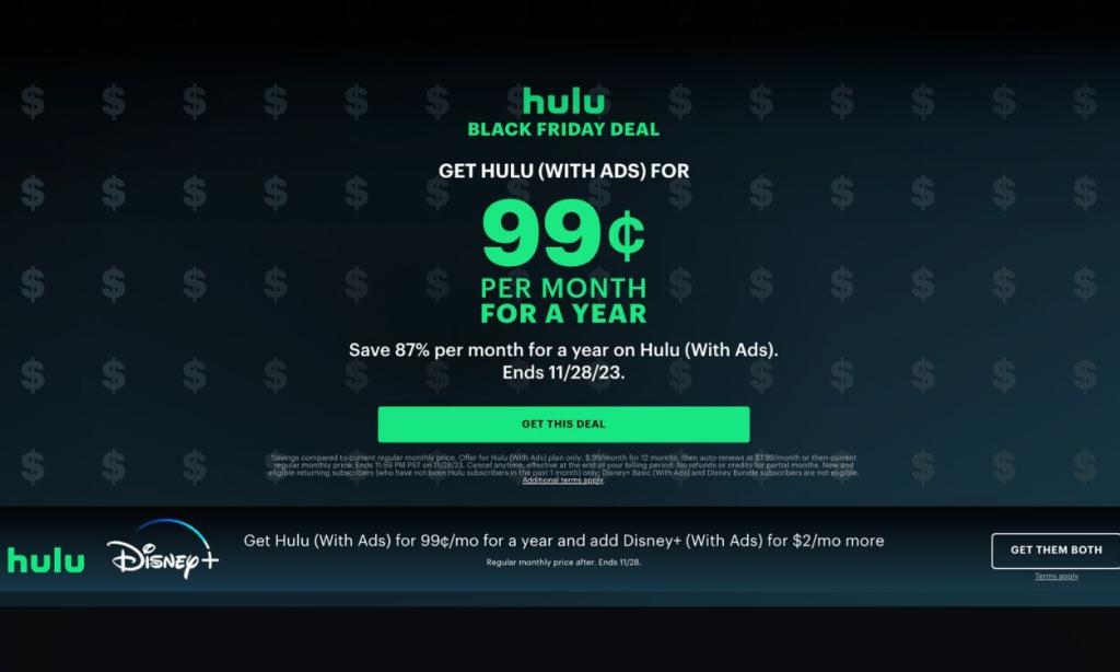 Hulu Black Friday Deals