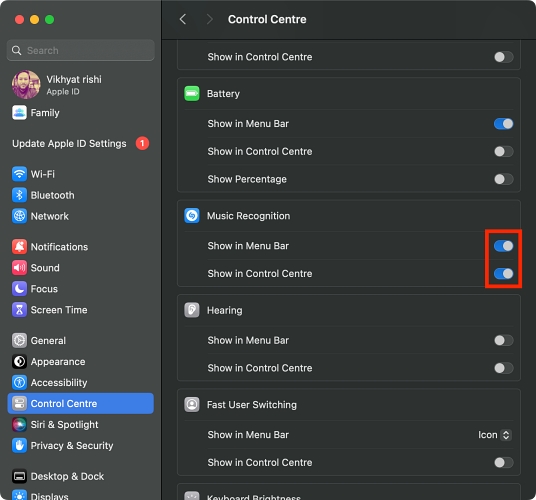Mac system settings