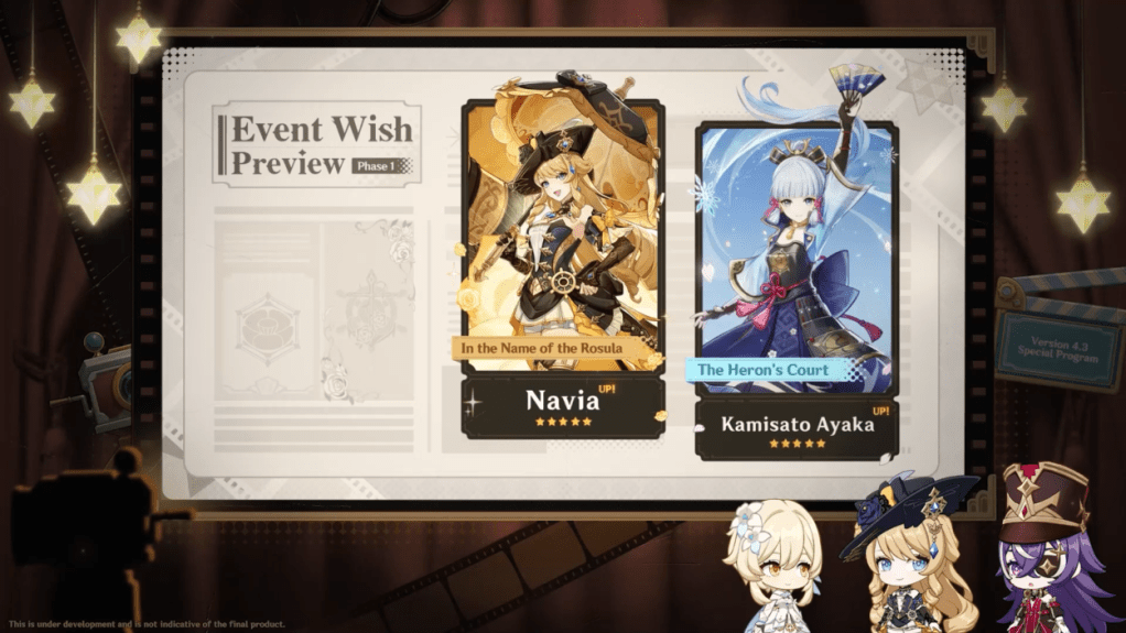 Navia and Ayaka Banners