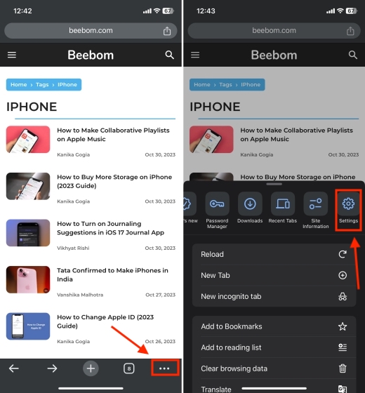 How to Move Address Bar to Bottom on Chrome for iPhone Beebom