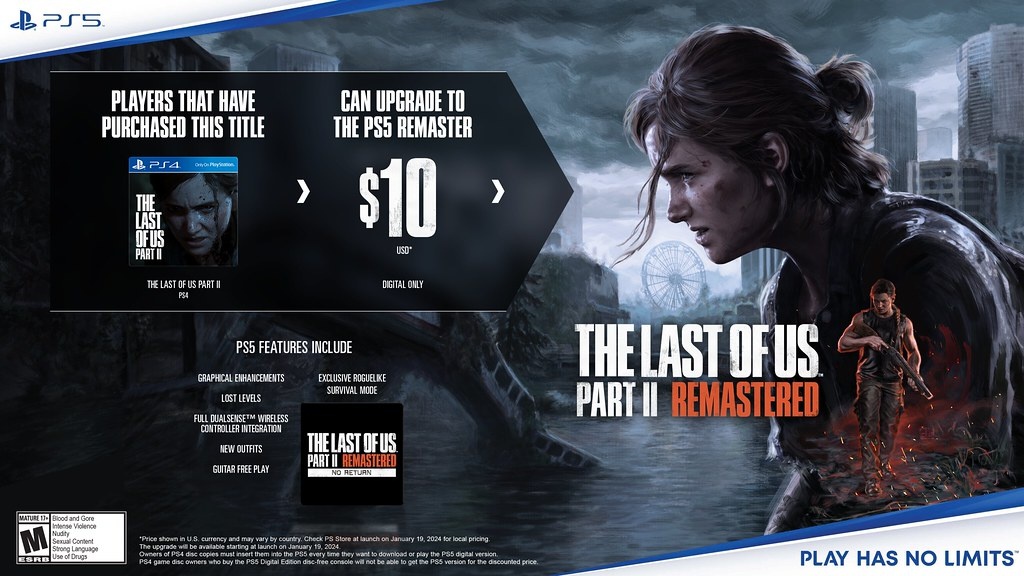 The last us part ii remaster upgrade offer ps4 