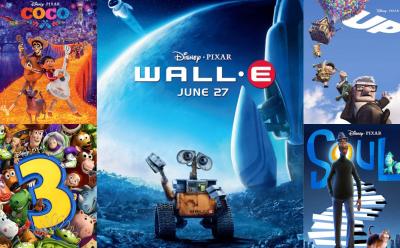 collage of pixar movie posters