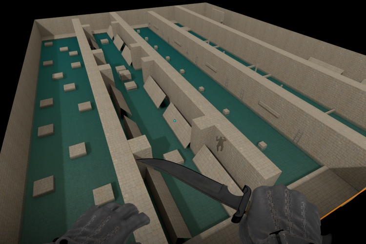 bunnyhopping mode bhop_water map in counter strike 2