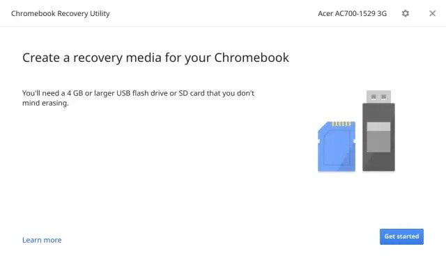 create recovery media for a chromebook
