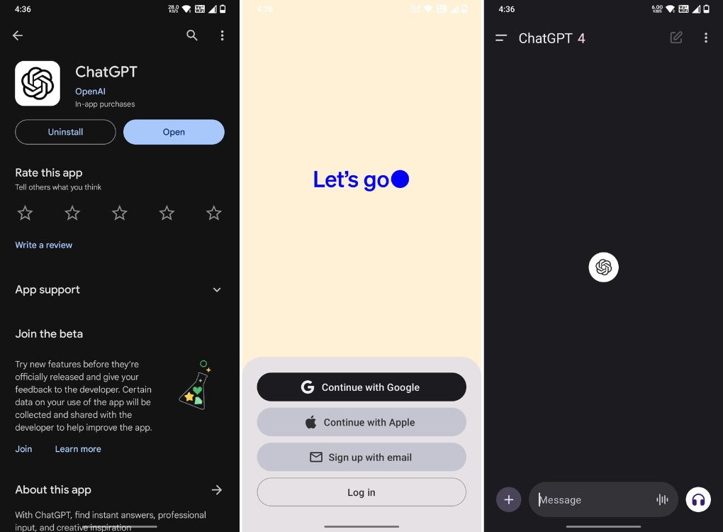 chatgpt app on android