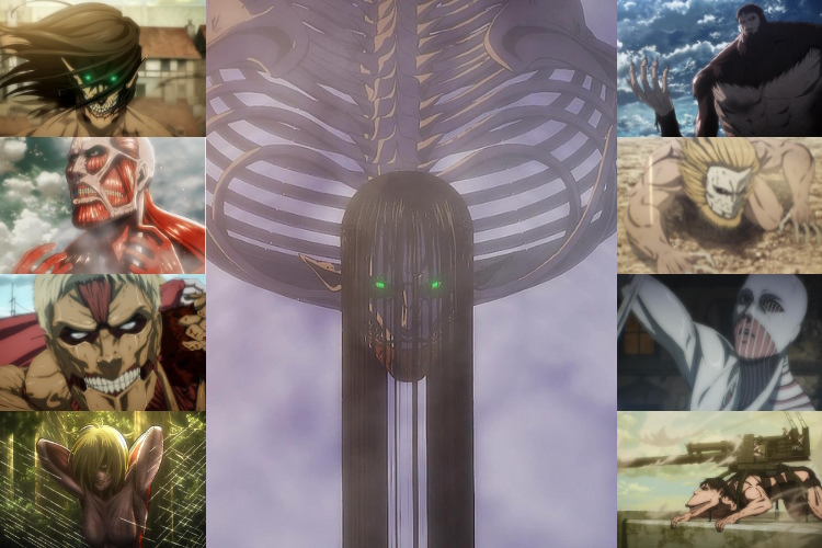 Quem são e onde estão os 9 titãs de Attack On Titan