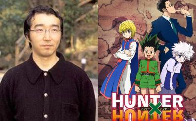 Author Togashi and HxH poster