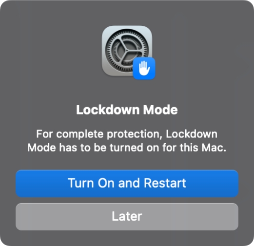 lockdown mode on Mac