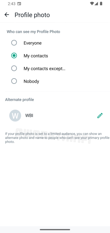 WhatsApp Alternate Profile Feature