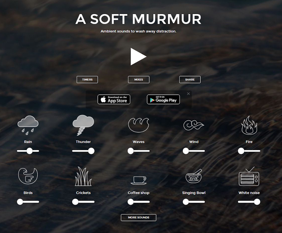 A Soft Murmur Website Interface