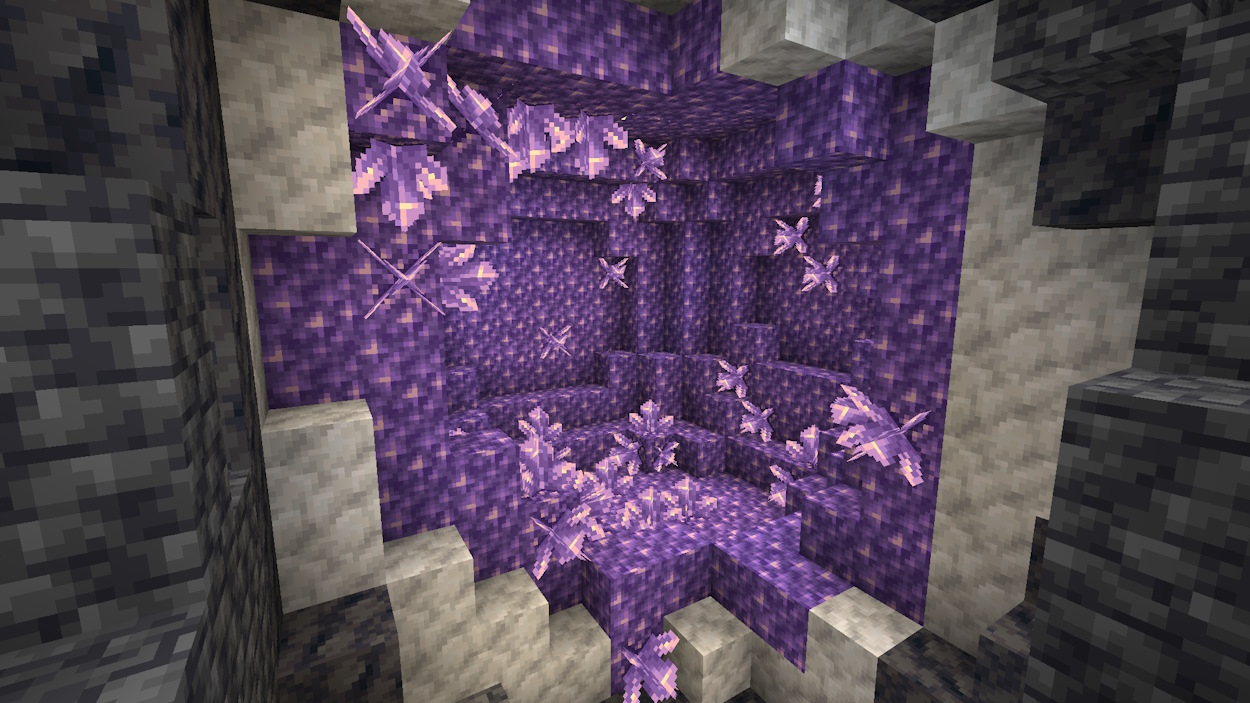 Amethyst geode in Minecraft