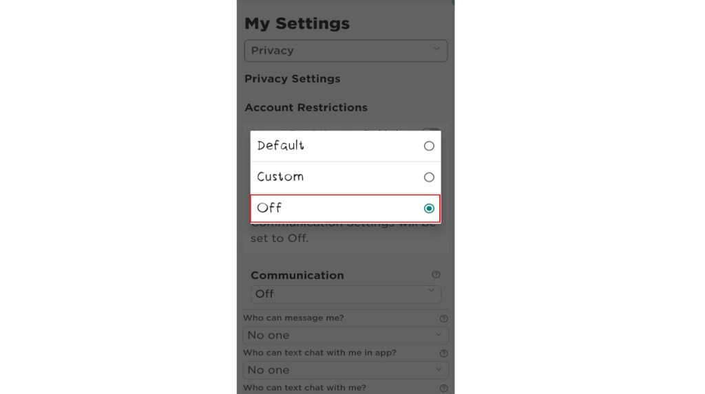 Appear Offline on Roblox Mobile option