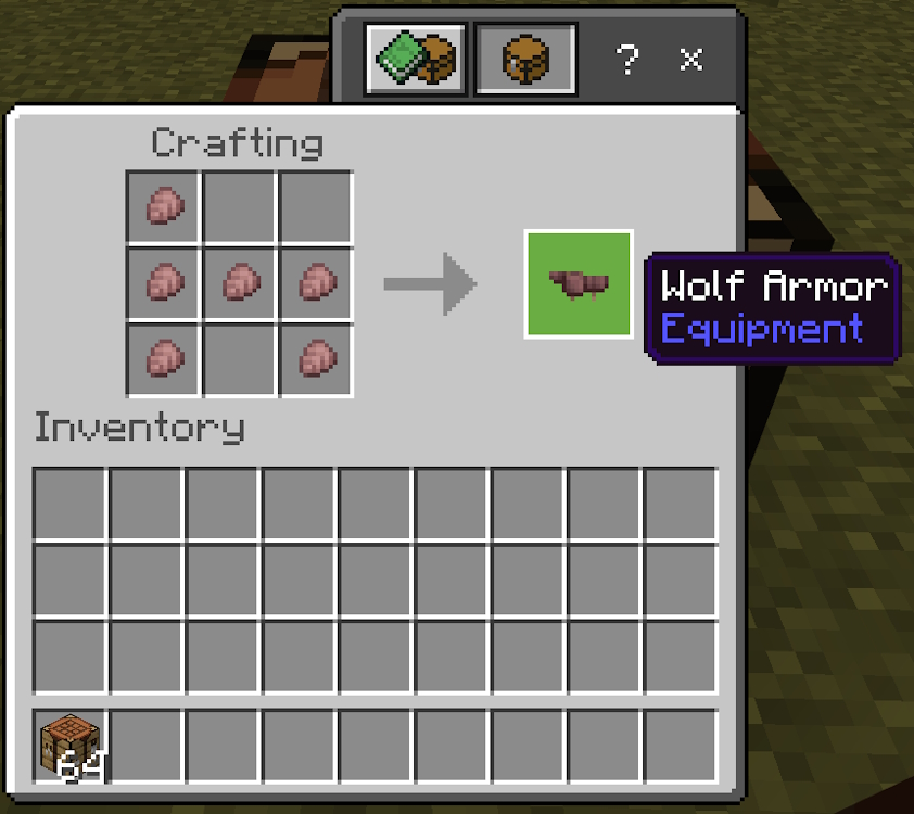 Armadillo And Wolf Armor Now Live In Latest Minecraft Bedrock Preview   Armadillo Bedrock Preview Crafting Recipe For Wolf Armor In Latest Minecraft Bedrock Preview 