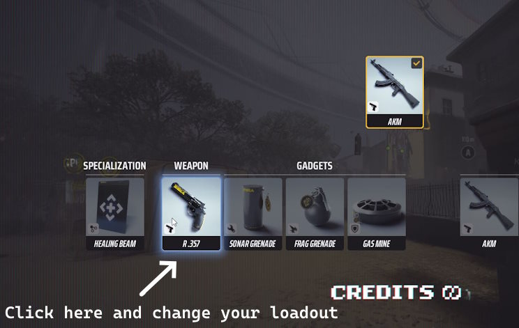 Click and change your loadout to the reserve loadout weapons in The Finals
