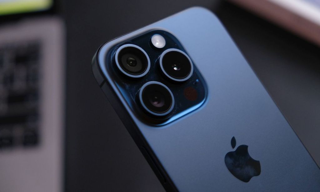 Close up look of the back camera on the iPhone 15 Pro Max