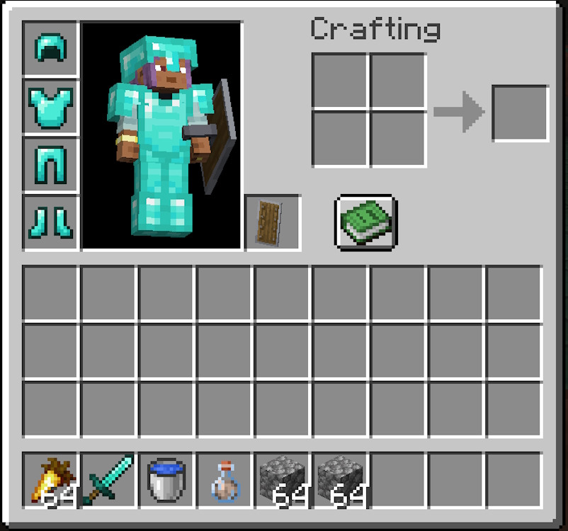Inventory of the player that's ready to defeat the Breeze in Minecraft 1.21