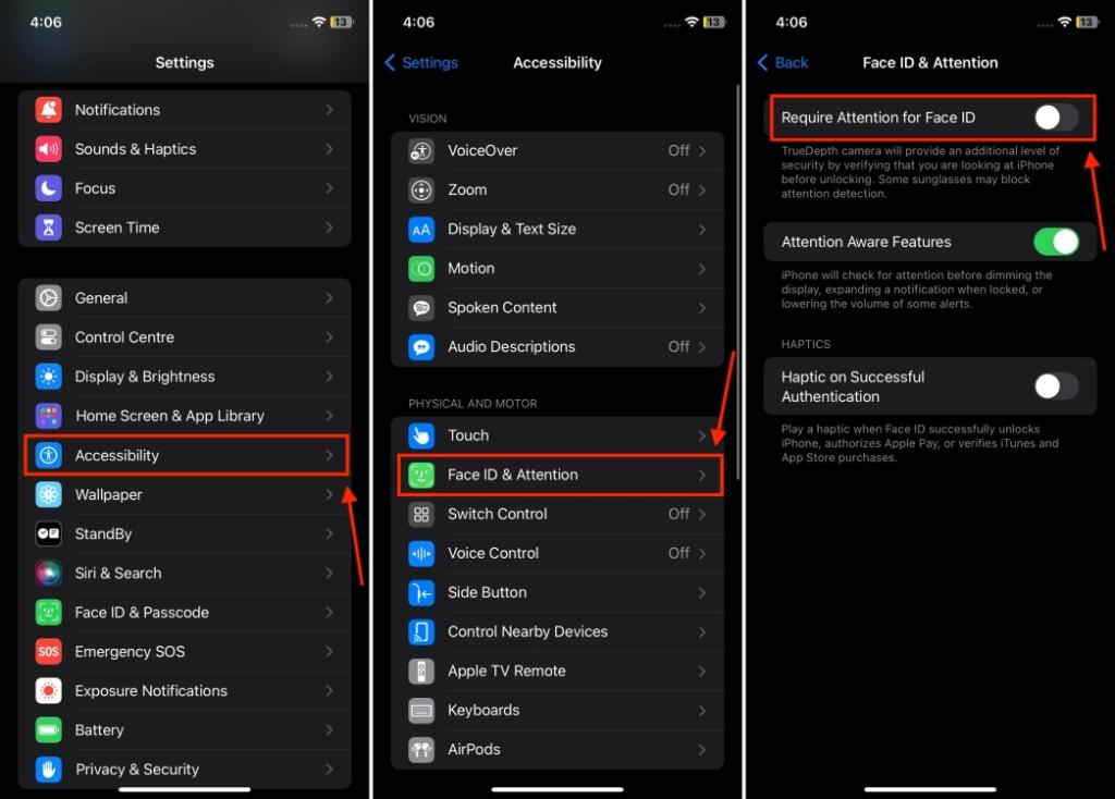 how to add face id on appstore