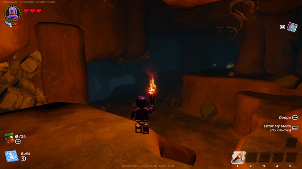 LEGO Fortnite inside caves