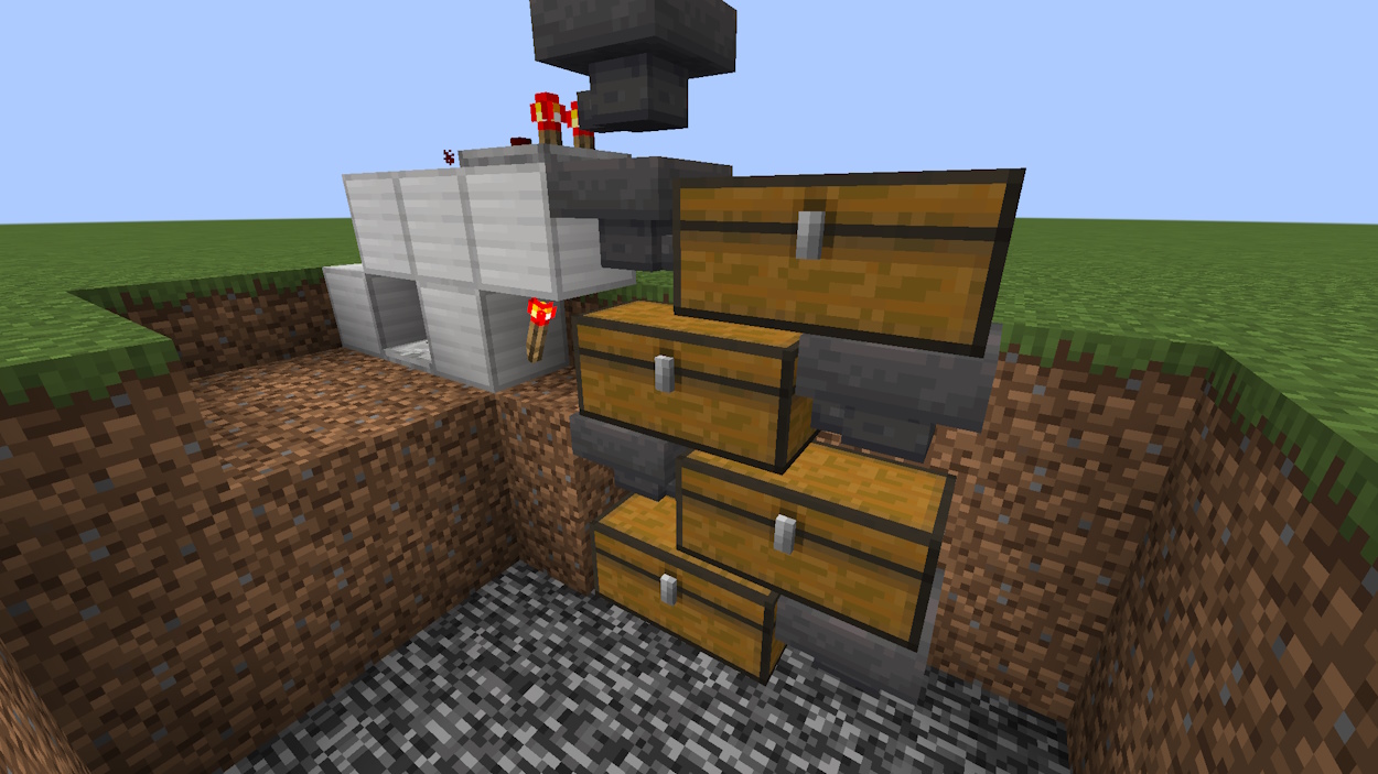 Expanded storage for the item sorter module in Minecraft