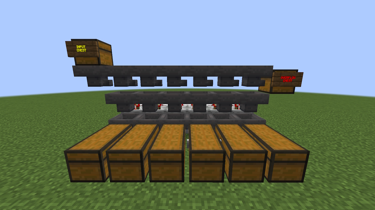 How To Make An Item Sorter In Minecraft Beebom   Item Sorter Minecraft Fully Built Up Item Sorter Example In Minecraft 