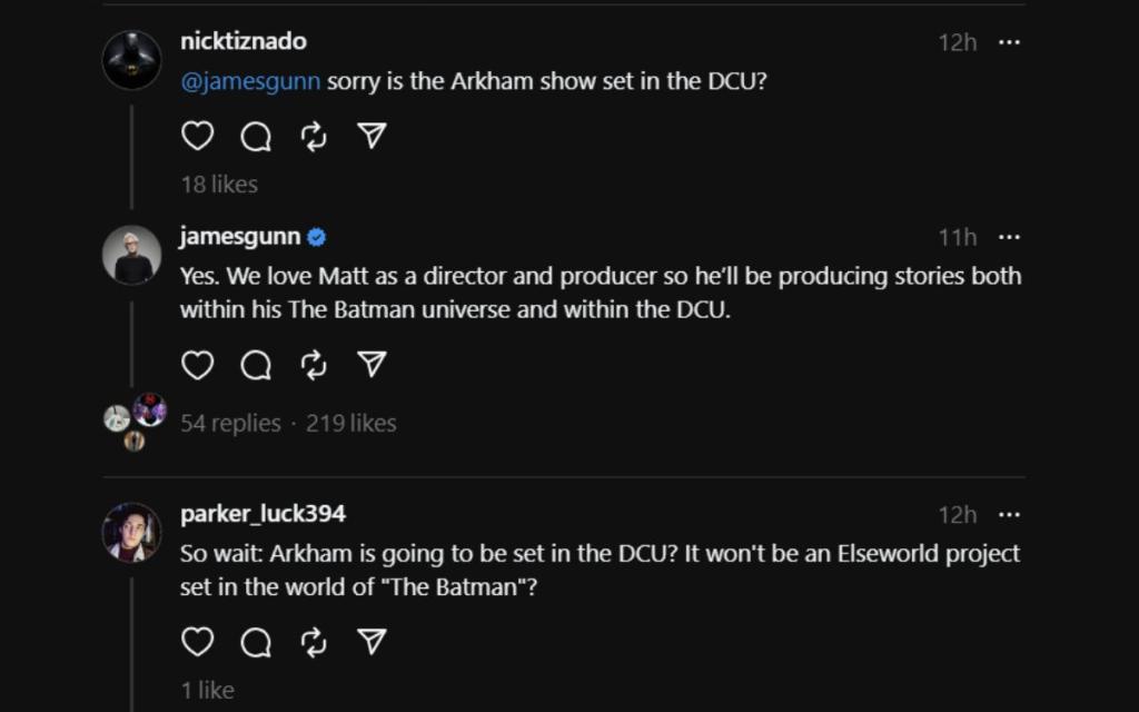 Matt Reeve’s Arkham Asylum Spinoff Series Is Set in the New DCU: James Gunn