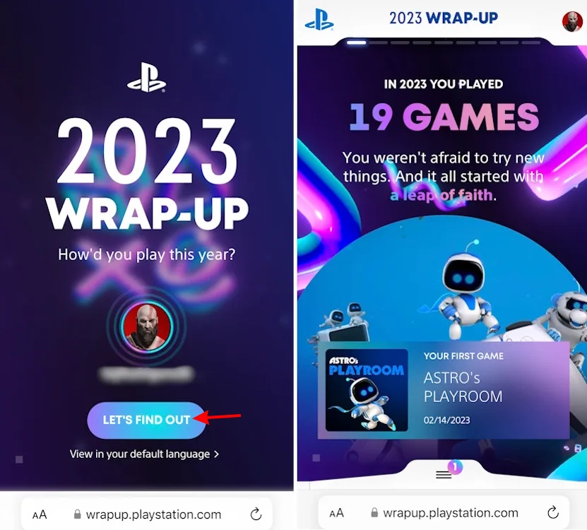 PlayStation Wrap Up 2023 + Free Avatar W/Code + PlayStation Stars