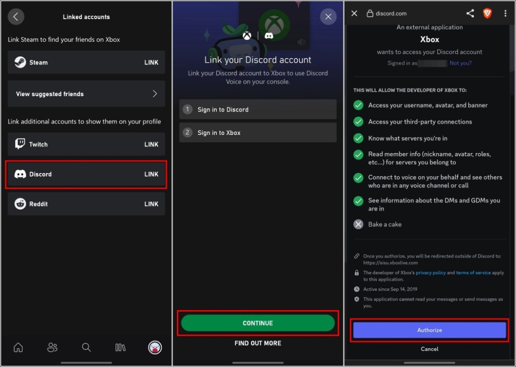 Link Discord Account on the Xbox App