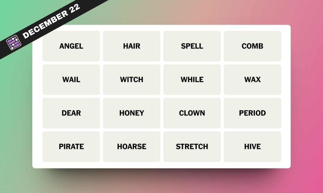 NYT Connections Hints and Answers for December 22, 2023 Beebom