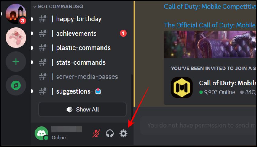 Open Discord Settings in Desktop App