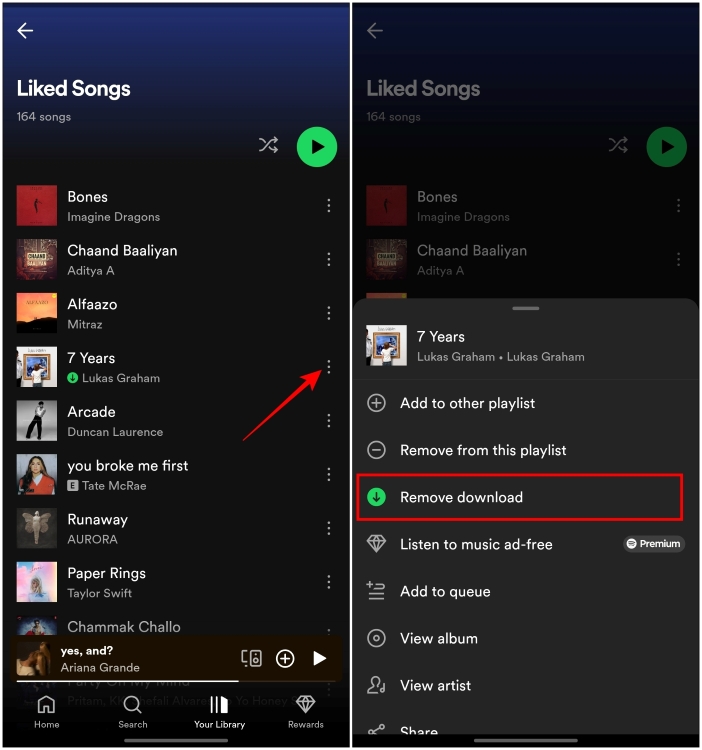 Remove Downloaded Song in Spotify