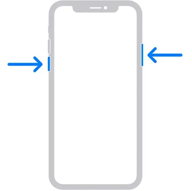 restart iPhone X or later models