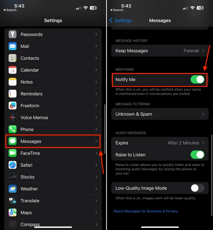 Set Notifications for Mentions on iPhone