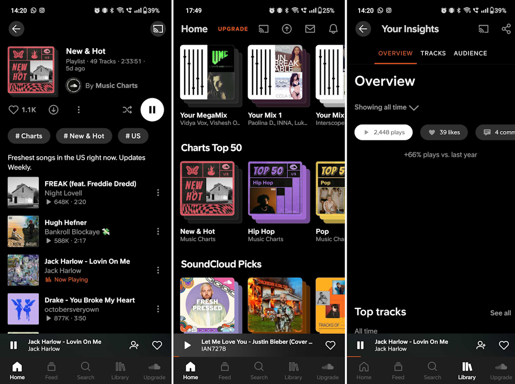 SoundCloud Android app interface