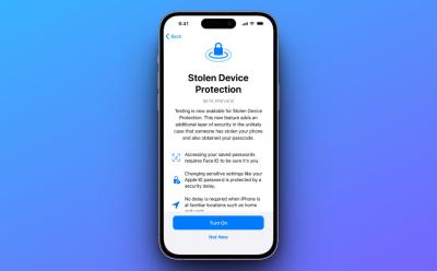 Stolen device protection iPhone