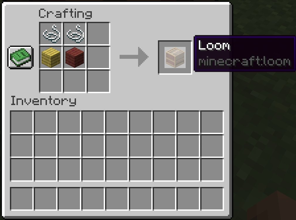 Crafting recipe for a loom