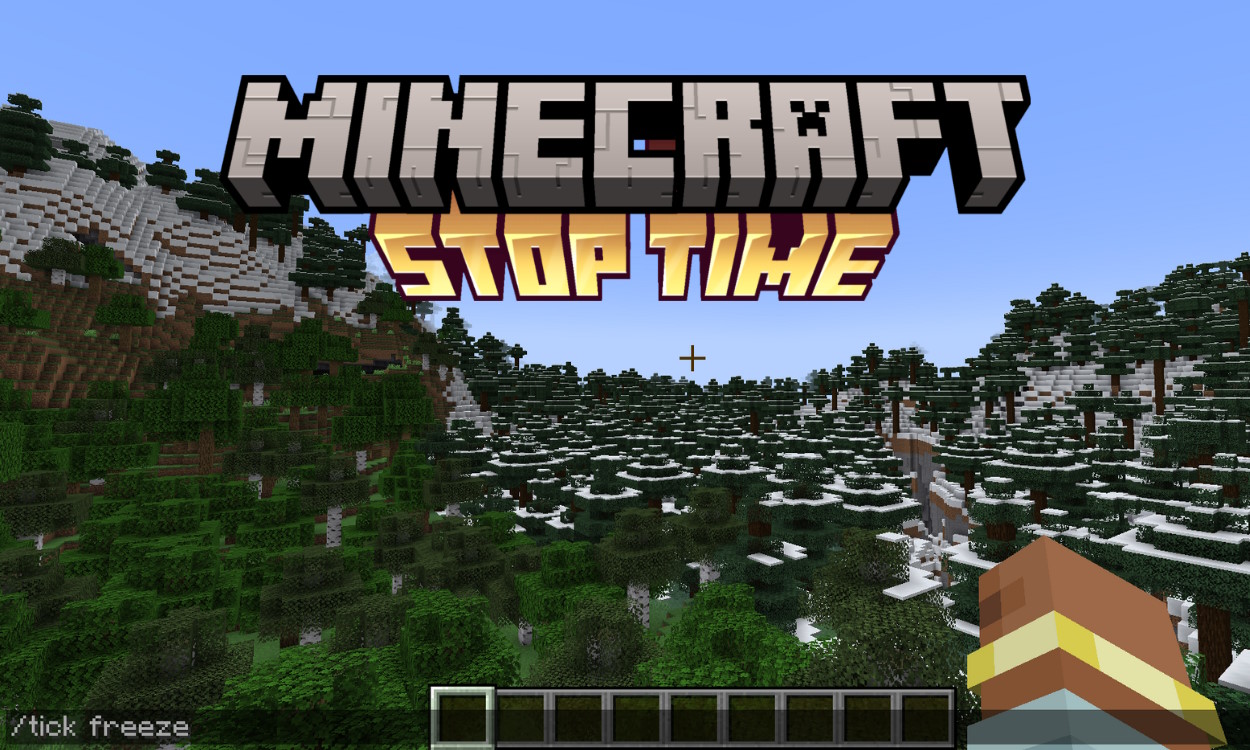 Minecraft's new tick command stops time in-game