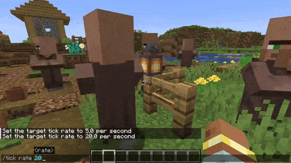 Minecraft's new tick command stops time in-game