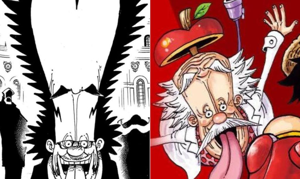 Dr. Vegapunk's appearance  before and after seaprating his brain. 