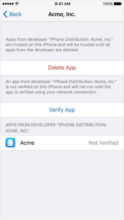 Trust Enterprise App on iPhone