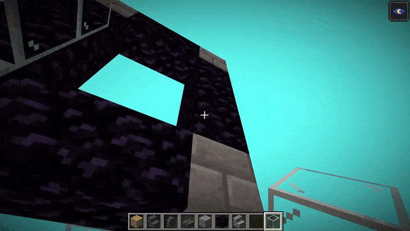 Creating a glass tube which wither
skeletons will be dropping in from the farm in Minecraft