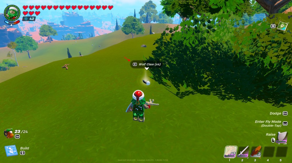 Griffe de loup dans LEGO Fortnite