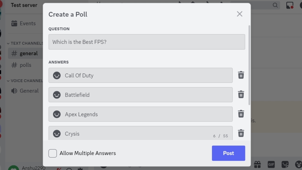 Write-Question-Poll-Options
