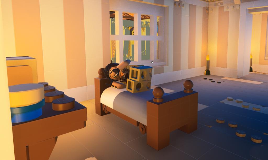 character sleeping in bed in lego fortnite