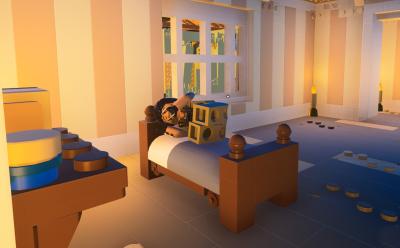 character sleeping in bed in lego fortnite